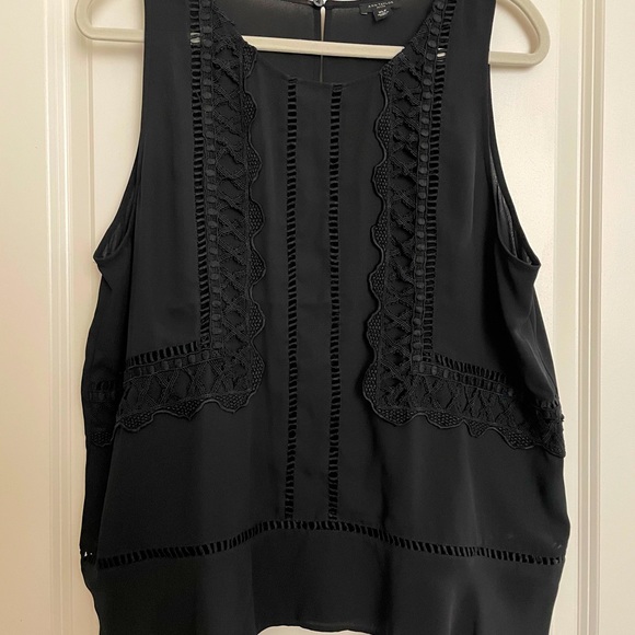 Ann Taylor Black never worn sleeveless blouse PXL. - Picture 1 of 3